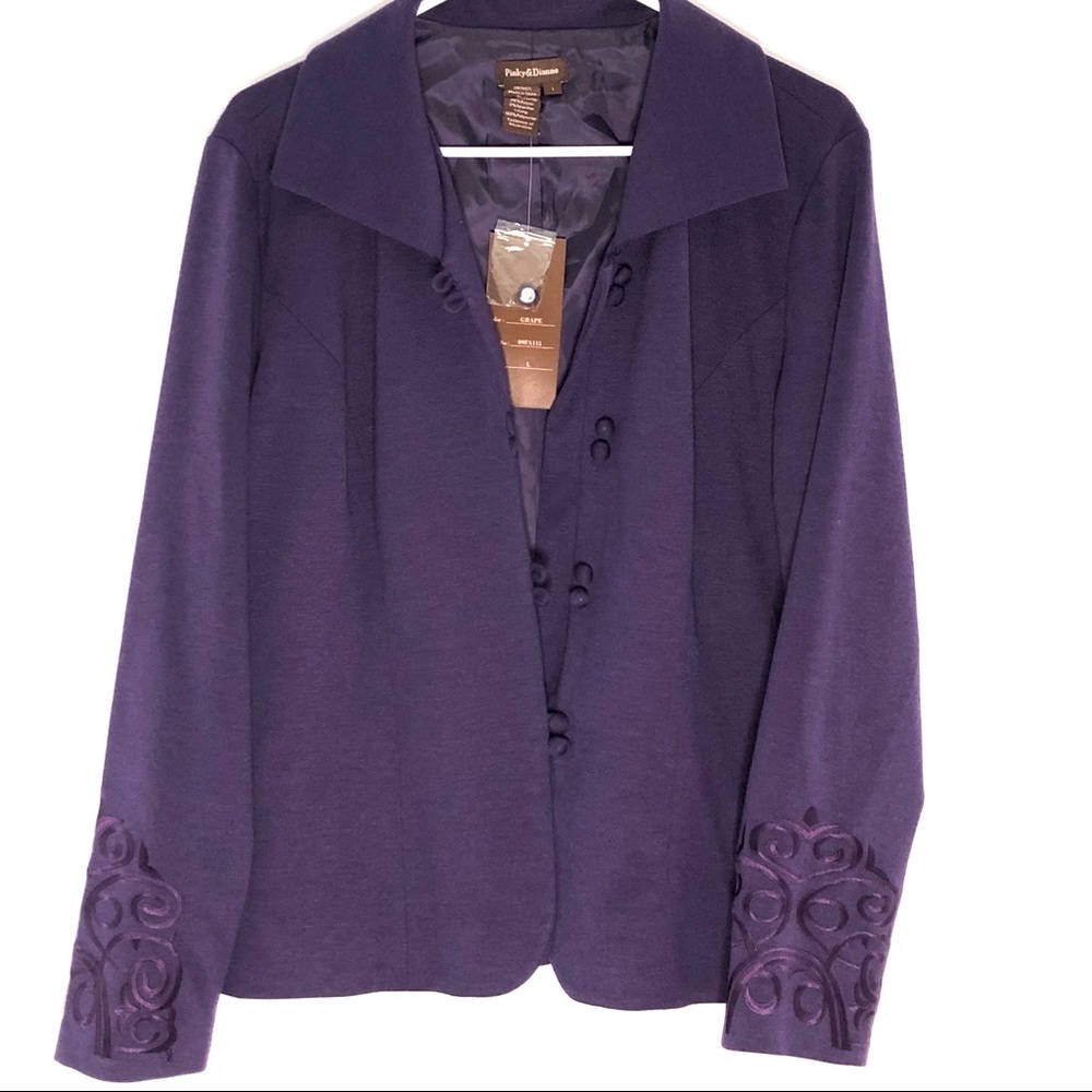 Pinky & Dianne Purple Blazer NWT Size L